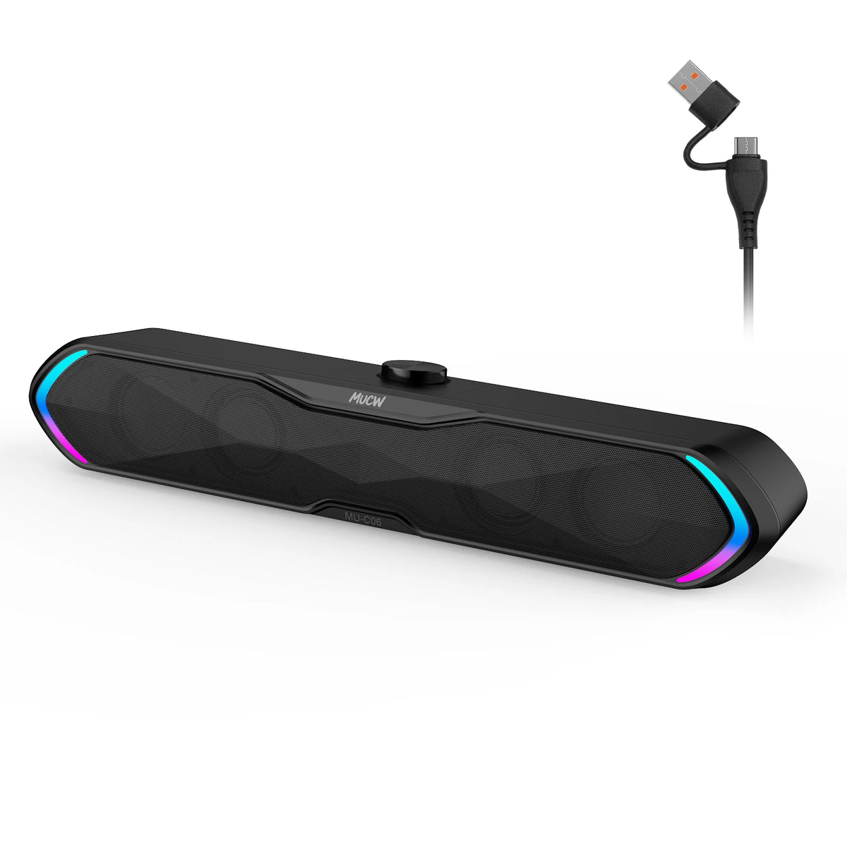 MUCW 6W Stereo Bluetooth Desktop Soundbar With USB Connection