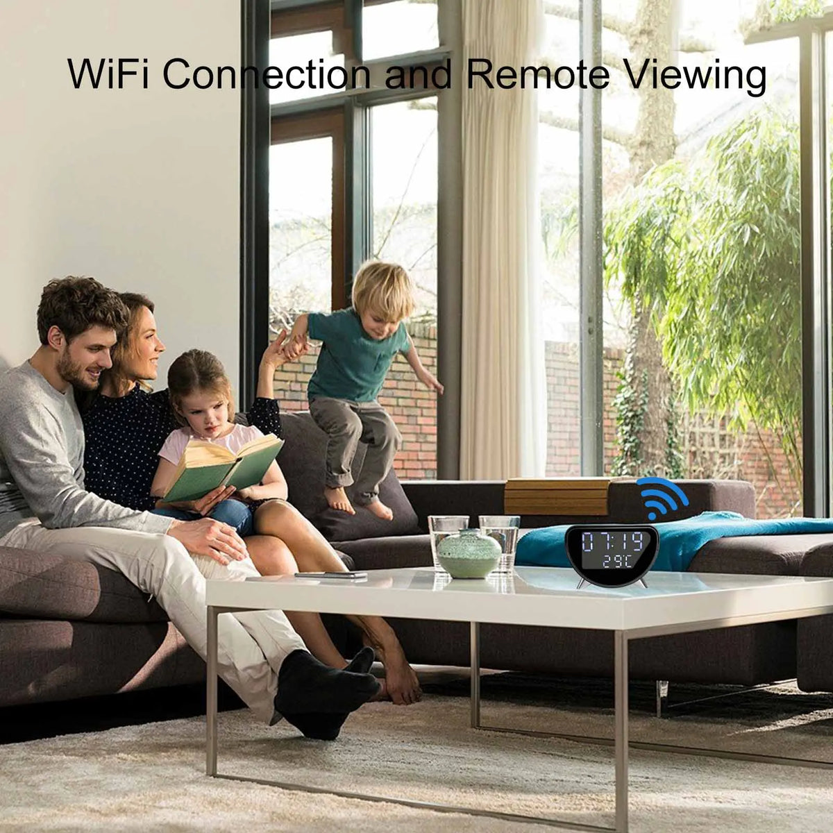 Ouvis 4K WiFi Clock Camera Wireless Charging And Motion Detection
